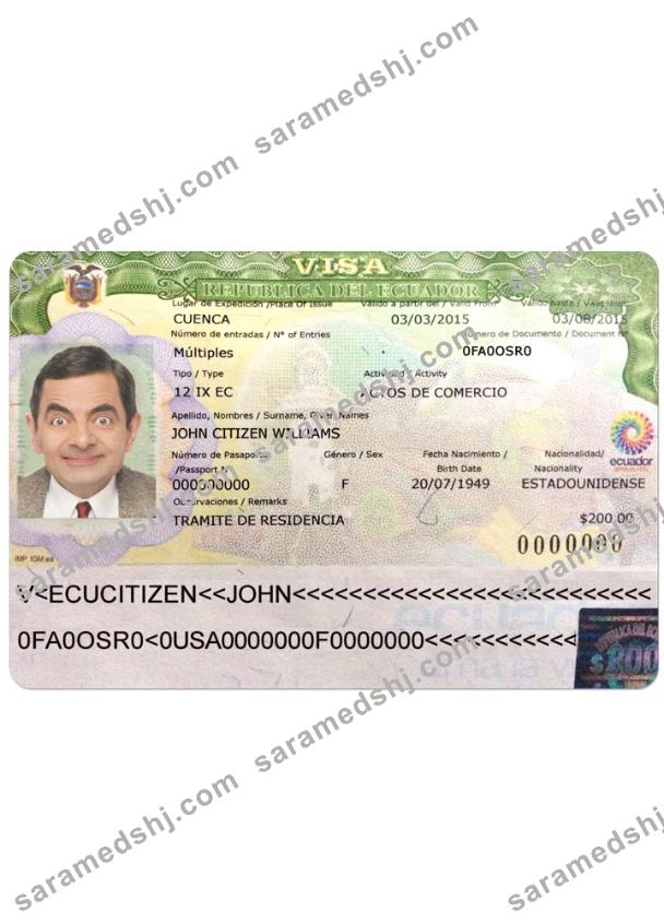 ECUADOR visa